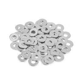 Washers M5, Pack of 50 Washers M5 x 15 mm Stainless Steel, Body Washers A2 V2A 304, Washers DIN9021 / ISO7093, Washer Stainless Steel for Nuts, Screws, Threaded Rod