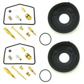 Set of 2 Carburetor Rebuild Kit for CJ360 CB360 CL360 SLIDE DIAPHRAGM Jets for KH-0142 for 16022-369-004