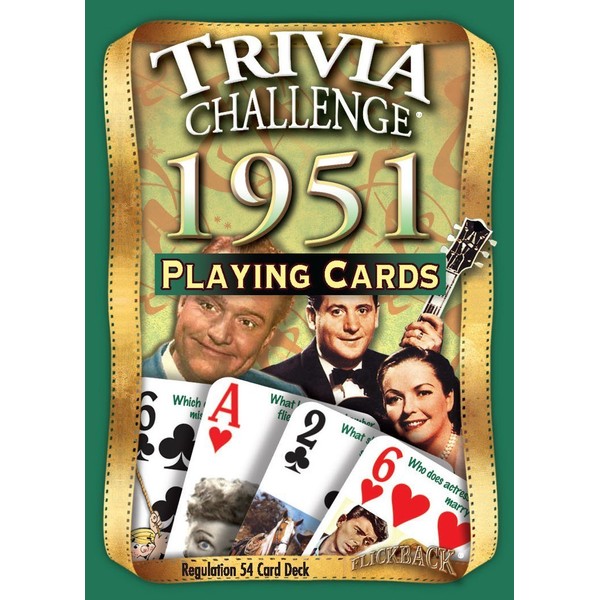 1951 Trivia Playing Cards: Great for Birthday or Anniversary