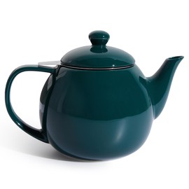 Sweese Teapots for Tea, 27 oz Porcelain Tea pot with Removable Stainless Steel Infuser, Tea Pots for Loose Tea - Dark Green