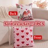Tikeciti Valentines Day Faux Fur Heart Throw Pillow Covers Love