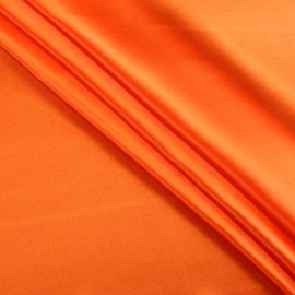 MDS Pack of 10 Yard Charmeuse Satin Fabric for Wedding Arch Drapery Panel Party Event Banquet Decoration Home Curtain Dress DIY Crafts Costumes Apparel Bridal Silky Sateen 44" Wide - Orange
