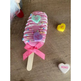 Faux Valentine Ice Cream Bar Popsicle