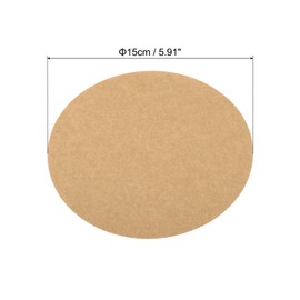PATIKIL 5.9-inch Round Cardboard Paper, 20 Pcs 200GSM Blank Disc Circles Slices Cutouts Paper for Party Decorations DIY Craft Arts Drawing Painting Writing, Brown