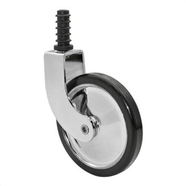 WAGNER Design 01908401 Tea Trolley Roll Diameter 75 mm Height 90 mm Black / Chrome Pin + Sleeve Diameter 11 mm Load Capacity 35 kg