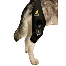 AGON Dog Knee Brace – Professional Knee Support Brace for Dogs with Adjustable Hinge Stabilizer – Premium Neoprene Hip Brace for Knee Support, Dog Recovery, and Joint Support (Right Leg, Small)