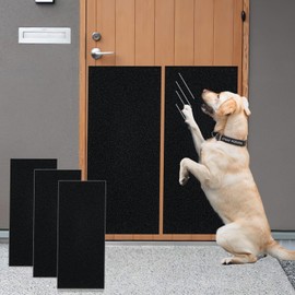 xin partner Dog Nail Scratch Board, Door Protector from Dog Scratching,self-Adhesive Instead of Emery Paper,cat Nail File,pet Scratch Areas, (10 inches * 13 feet) (Black)