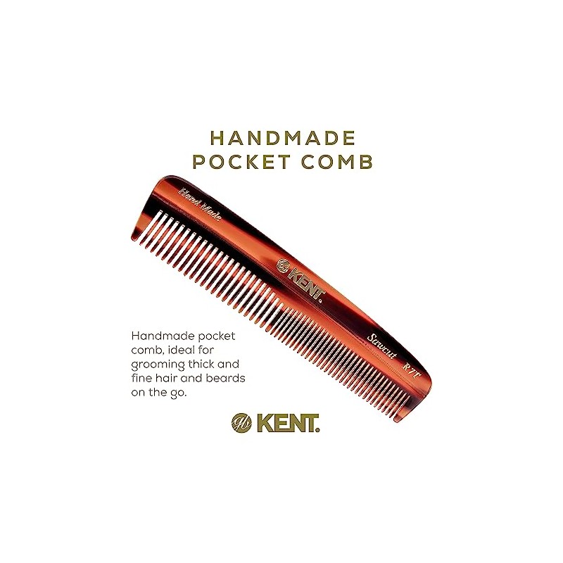 Kent The Handmade Comb - Fine and Coarse Toothed Pocket