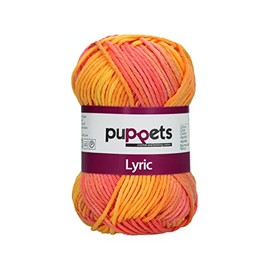 Puppets Lyric Multicolor 4582008-00203 Sunset Crochet Yarn Thickness 8 50 g Length 70 m