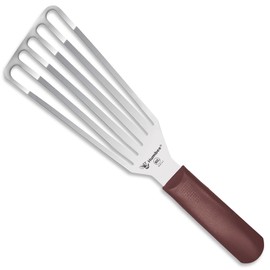 HUMBEE 6 Inches Fish Turner, Slotted Fish Spatula Dishwasher Safe NSF, Shovel Brown