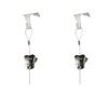 White Moulding Hooks for Picture Hanging with Perlon Clear Cable