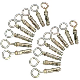 6mm Close Hook Anchor Eye Bolt Rawl Expansion Bolts Shield Wall 16 Pack