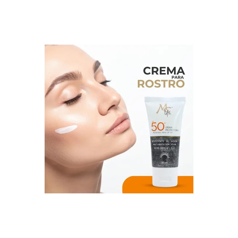 Crema Protectora Piel Muy Sensible 50+ Spf Rostro. Mc Life