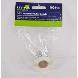 Leviton GFCI Protected Outlet Labels Contractor Electrician Pack 1000 Label Roll