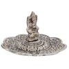 Purpledip Metal Incense Stick Holder Agarbatti Stand: Ganesha On Flower
