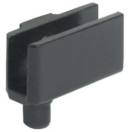 Glass Door Hinge Inner Stop Glass Door Hinge Furniture Hinge for Glass and Wooden Constructions Door Hinge Opening Angle 90° Door Assembly without Glass Drilling Black Matt Pack of 2 Door Hinge for