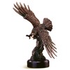 Bronze Plated Resin Sculpture Eagle Statue, 12 x 9 x