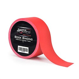 Bookbinding Tape by Gaffer Power, RED Cloth Book Repair Tape Safe Cloth Library Book Hinging Repair Tape, Made in The USA, Acid Free and Archival Safe
