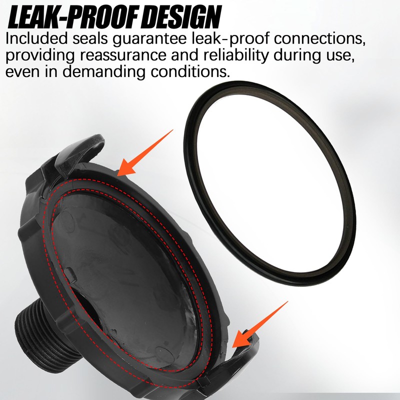 Aussio (2-Pack, Black T1020-1 Waste Valve Cap with Bayonet Hook