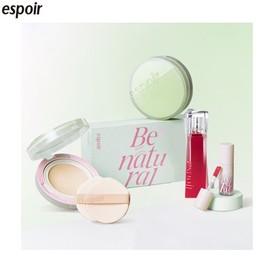 ESPOIR Pro Tailor Be Glow Cushion + Mini Tint + Tint Glaze Set 5items [Green Blossom Edition], Cushion#$%Tint:Vanilla-Rosa