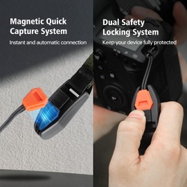 Manbily Camera Wrist Strap, Adjustable Magnetic Quick Release Camera Hand Strap for Photographers DSLR and Mirrorless Digital Cameras