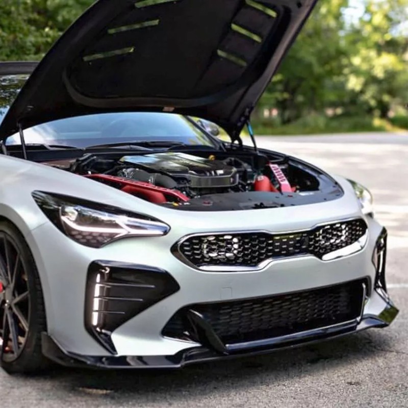 LUC For 2017-2023 KIA Stinger Gloss Blk Front Bumper Vent