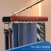 KEOAMG Tie Rack Hanger for Closet, Wooden Tie Hangers for