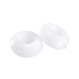 TA-VIGOR 50Pcs Rubber Grommets Cable Wire Protector, 6mm Conductor Wiring Blanking Gasket Ring Grommets, White Electrical Cable Hole Plugs Wire Gaskets for Protecting Wires, Cables and Plugs