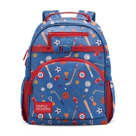 Simple Modern 12L Fletcher Kids' Backpack for Boys and Girls for School, Travel:_Sports Balls_12L