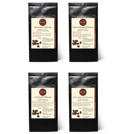 4 x Coffee Gift Set Tasting Set - Hamburger Mix, Arabica 2x Roasted, French Melange, Viennese Coffee - Ground - 4 x 75 g (300 g)