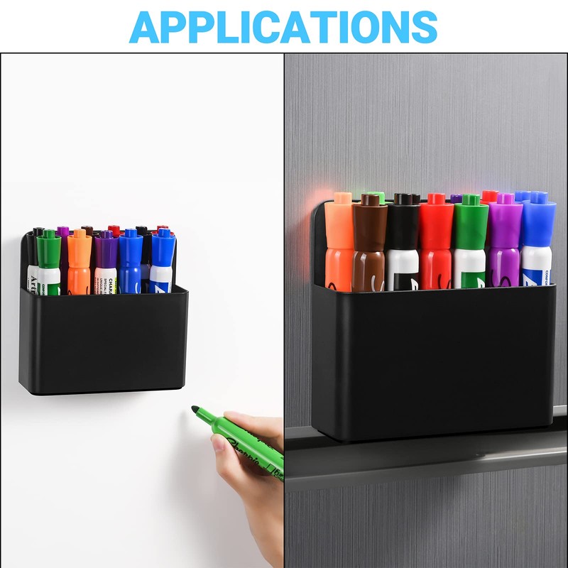 Bidponds Magnetic Marker Holder for Whiteboards/Fridge/Refrigerator, Magnetic Pen Holder Dry