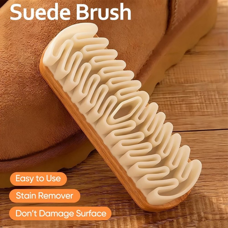 Suede Brush and Eraser Kit, 2-in-1 Rubber Cleaning Brush &