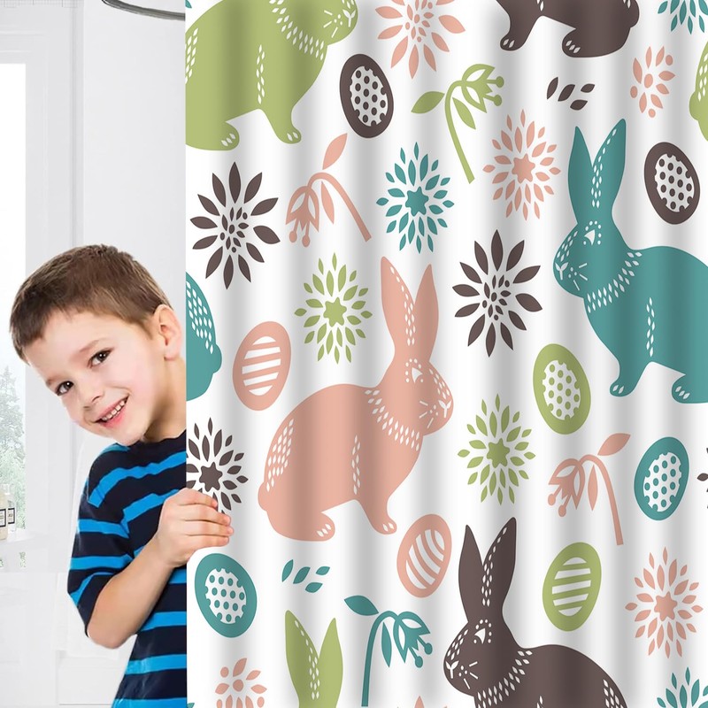 Atwqevon Easter Shower Curtain