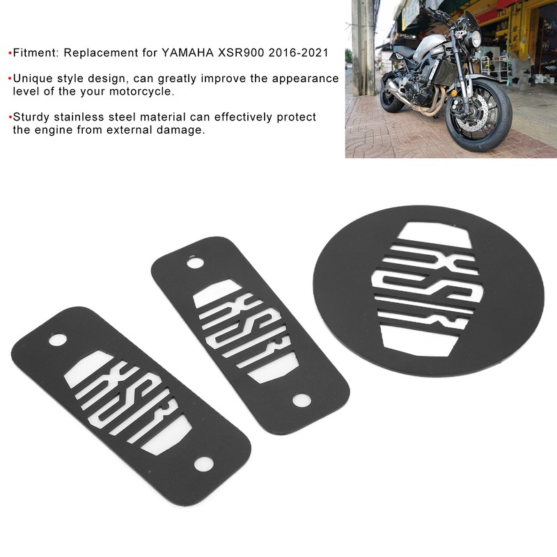 Motorcycle Clutch Cover Top Stainless Steel Replacement for YAMAHA XSR900