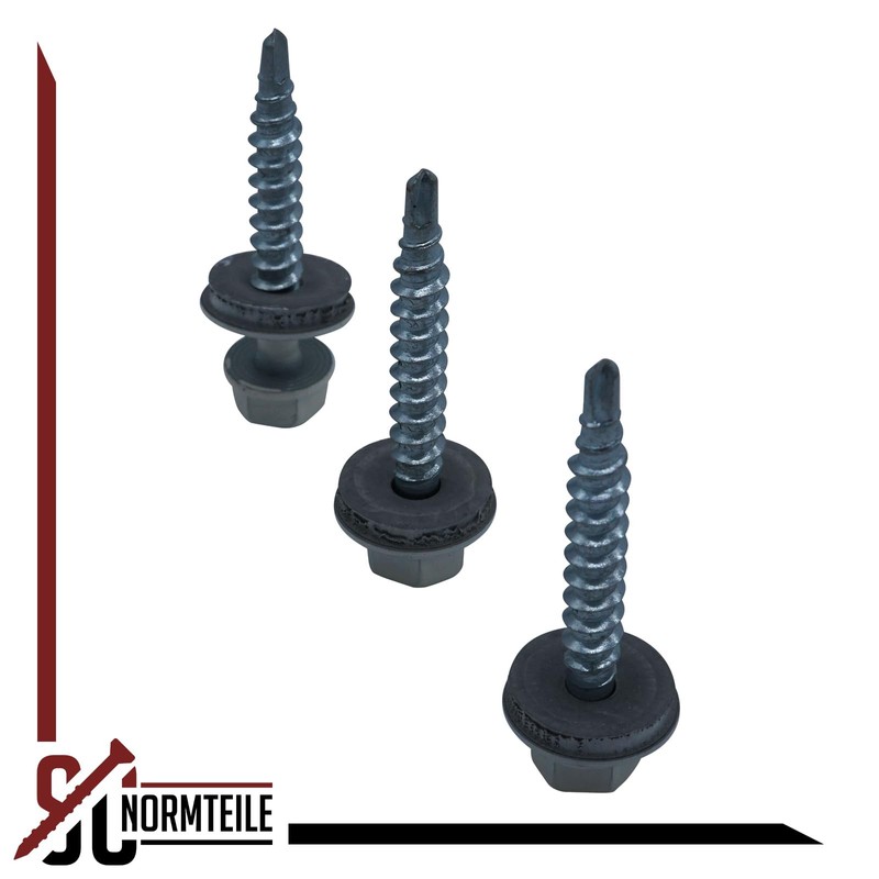 SC5164 Trapezoidal Sheet Metal Screws with EPDM Sealing Washer, 4.8