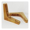 bociloy 2Pcs 3.7"×3.7" Wooden Triangle Shelf Brackets, Decorative Solid Wood