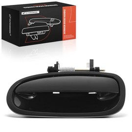 A-premium - Manija de Puerta Exterior Trasera Izquierda del Lado del Conductor Compatible con Honda Civic 1996 1997 1998 1999 2000, Color Negro Liso, Reemplazo# 72680-s01-003, 72680-s04-003