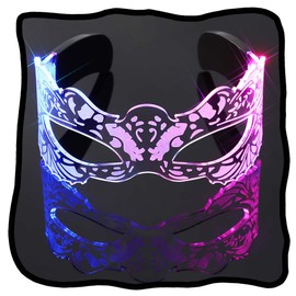 Woeoe Light Up Glasses For Parties Glow Sunglasses Masquerade Mask Cosplay Costume Rave Accessories