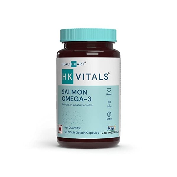 Kavir HK Vitals Salmon Omega 3, Capsules 60 Count, 1000mg