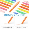 Aechy Curve Pen, Water-Based Pen, Highlighter, Fine Point, Flower Pattern,