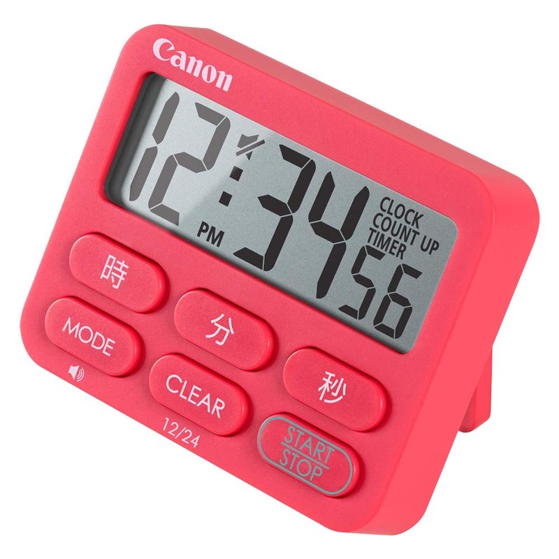 Canon クロックタイマー キッチンタイマー 抗菌 マグネット 大型液晶 ピンク CT-50-PK