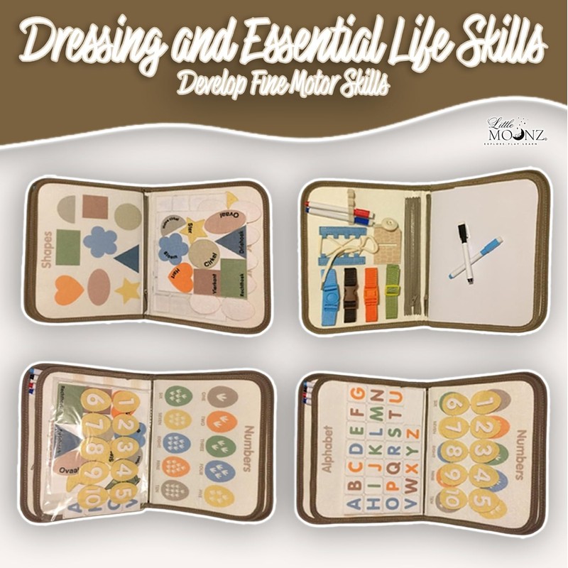 Felt Montessori Busy Board for Toddlers 1 2 3 4