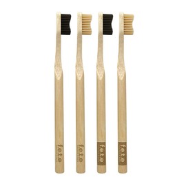 f.e.t.e | Purely Natural Bamboo Toothbrushes | Biodegradable & Compostable Handle | Recyclable Medium Bristles | Sustainable | Vegan