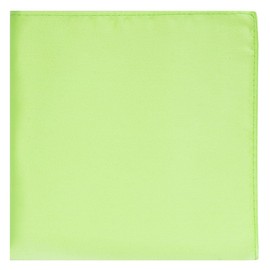 KissTies Lime Green Mens Pocket Square Solid Satin Hanky Handkerchief
