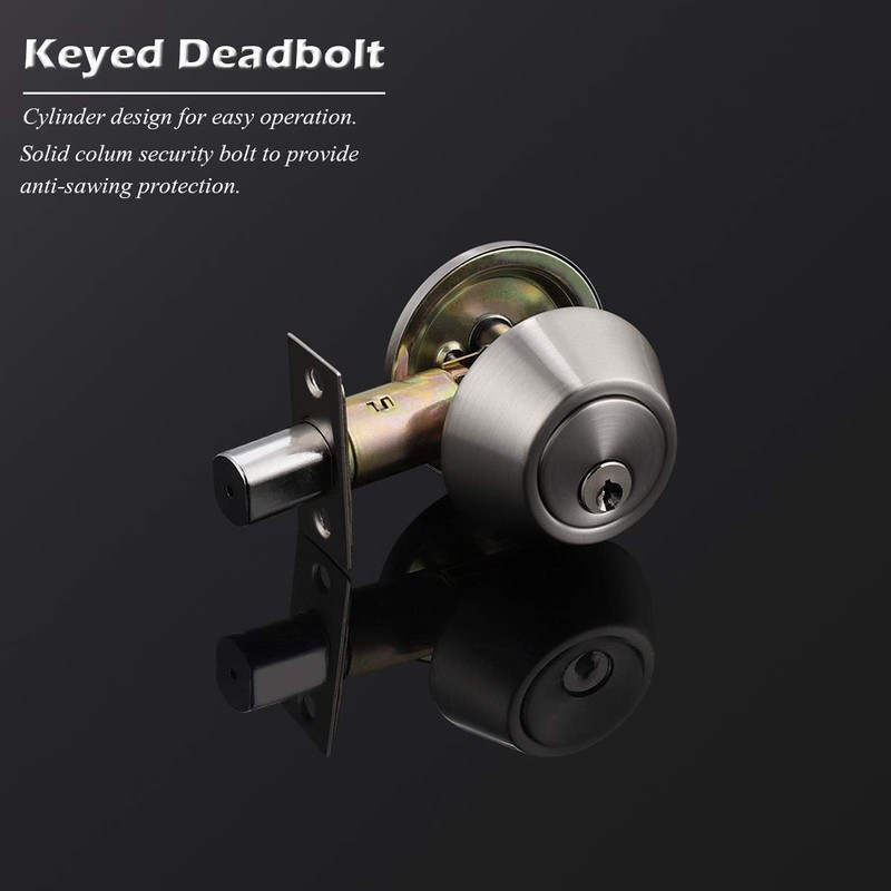 Gobrico 5 Keyed Alike Double Cylinder Deadbolts with Same Key