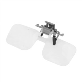 Clip-on 2X Reading Magnifier Acrylic Lens Headwear Magnifying Glass for Elderly Vision Impaired or Low Vision People Reading, Sewing, Craft