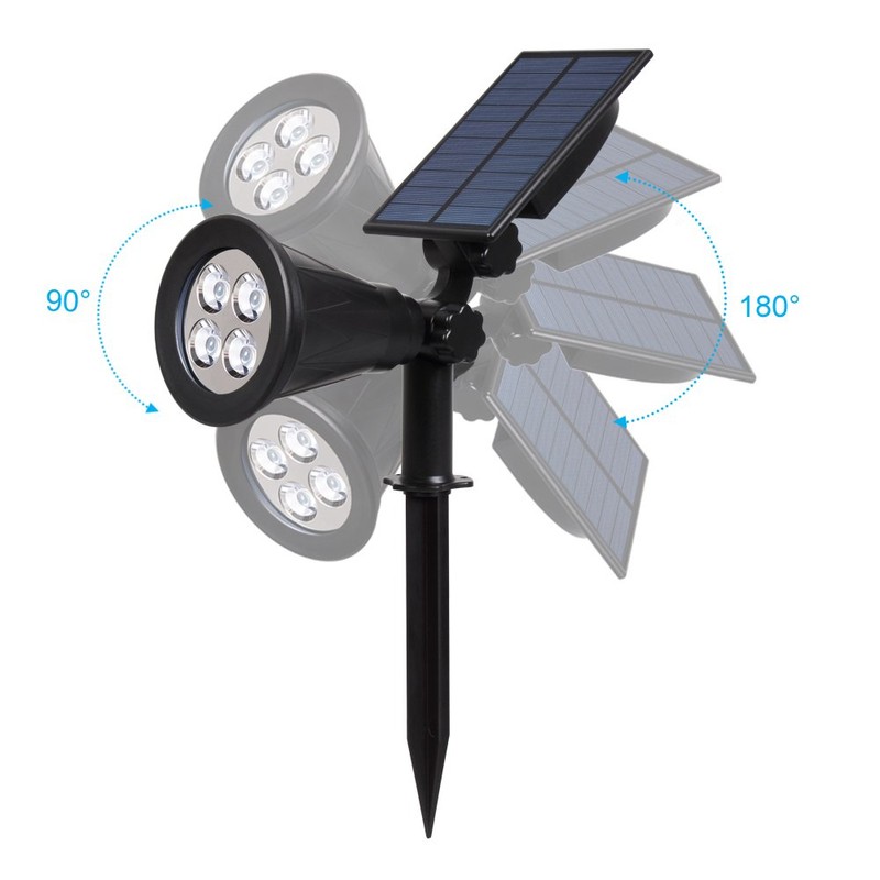 T-SUN Solar Spotlights, LED Solar Lights Outdoor Adjustable Landscape Wall