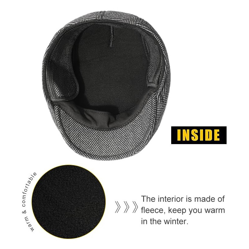 Comilaka Men's Beret Cap Gatsby Flat Cap Newsboy Flat Cap