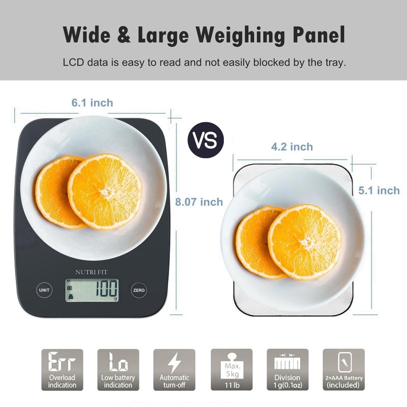 NUTRI FIT Digital Food Scale, 11lb Kitchen Scale Digital Weight,