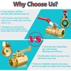 Ceaeso Brass Garden Hose Shut Off Valve Full Flow, No